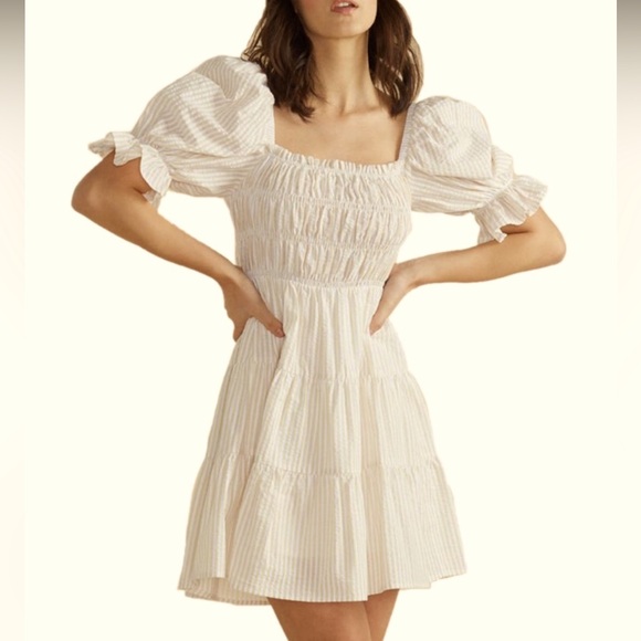 MINKPINK LUNE MINI DRESS - WHITE / BEIGE
  Regular Price $139.00(NWOT) New - Picture 2 of 6